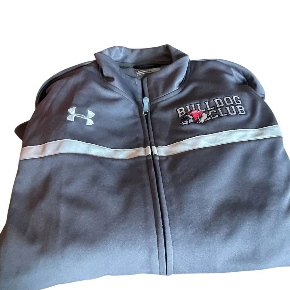 Under Armour men’s  Bulldog Club Gray Jacket Gardner Webb university size XL